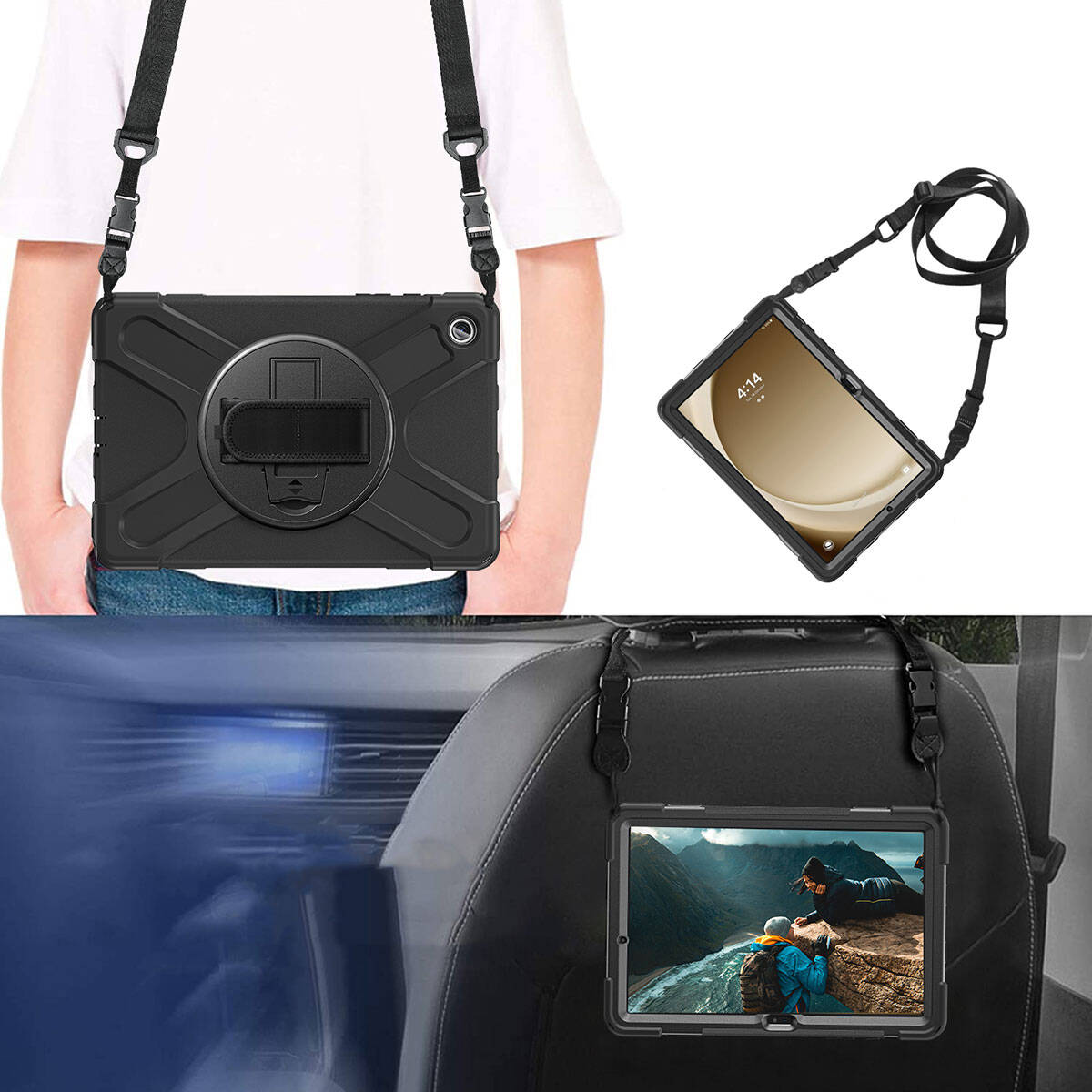 Galaxy Tab A9 Plus Zore Defender Tablet Silikon Siyah