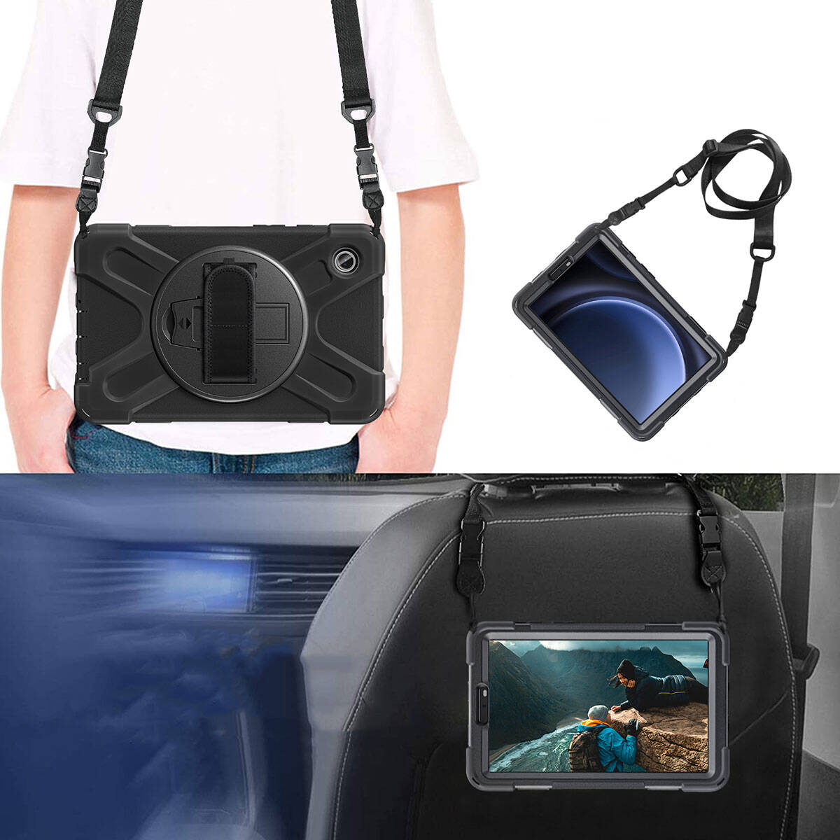 Galaxy Tab A9 Zore Defender Tablet Silikon Siyah