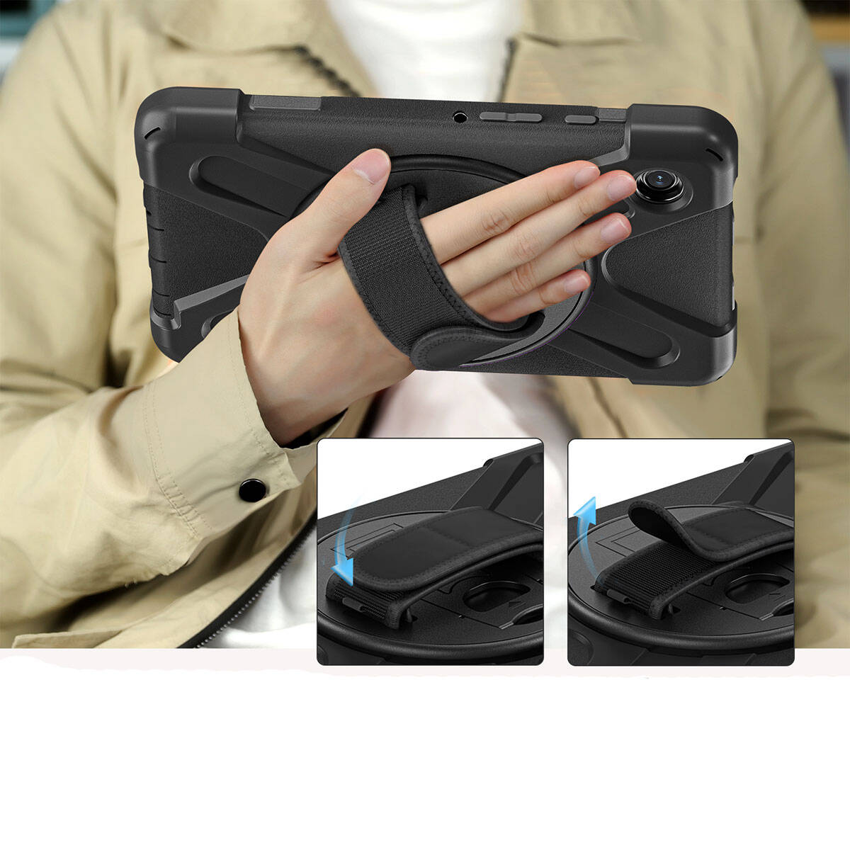 Galaxy Tab A9 Zore Defender Tablet Silikon Siyah