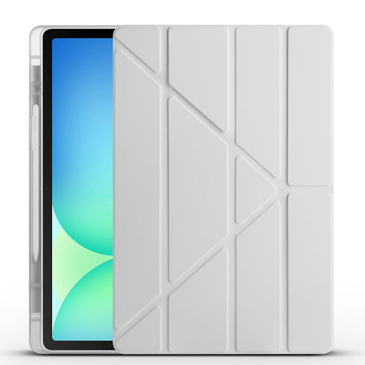 Galaxy Tab S10 FE Plus Kılıf Zore Tri Folding Kalem Bölmeli Standlı Kılıf