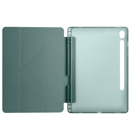 Galaxy Tab S10 Lite Kılıf Zore Tri Folding Kalem Bölmeli Standlı Kılıf Lila