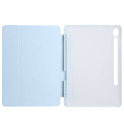 Galaxy Tab S10 Lite Kılıf Zore Tri Folding Kalem Bölmeli Standlı Kılıf Lila