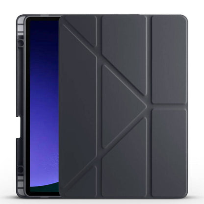 Galaxy Tab S10 Lite Kılıf Zore Tri Folding Kalem Bölmeli Standlı Kılıf Rose Gold