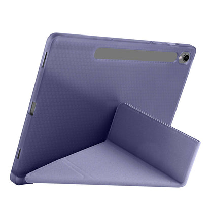 Galaxy Tab S10 Lite Kılıf Zore Tri Folding Kalem Bölmeli Standlı Kılıf Mavi