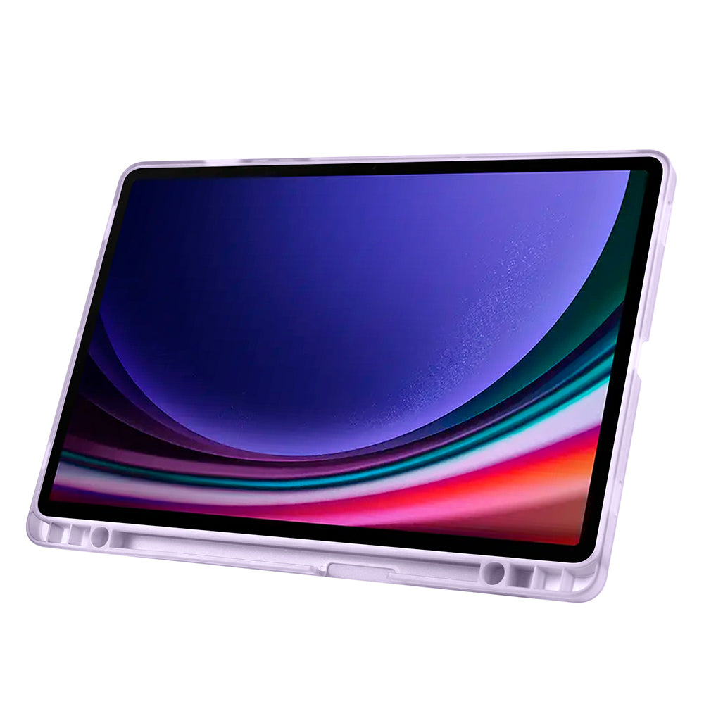 Galaxy Tab S10 Lite Kılıf Zore Tri Folding Kalem Bölmeli Standlı Kılıf Siyah