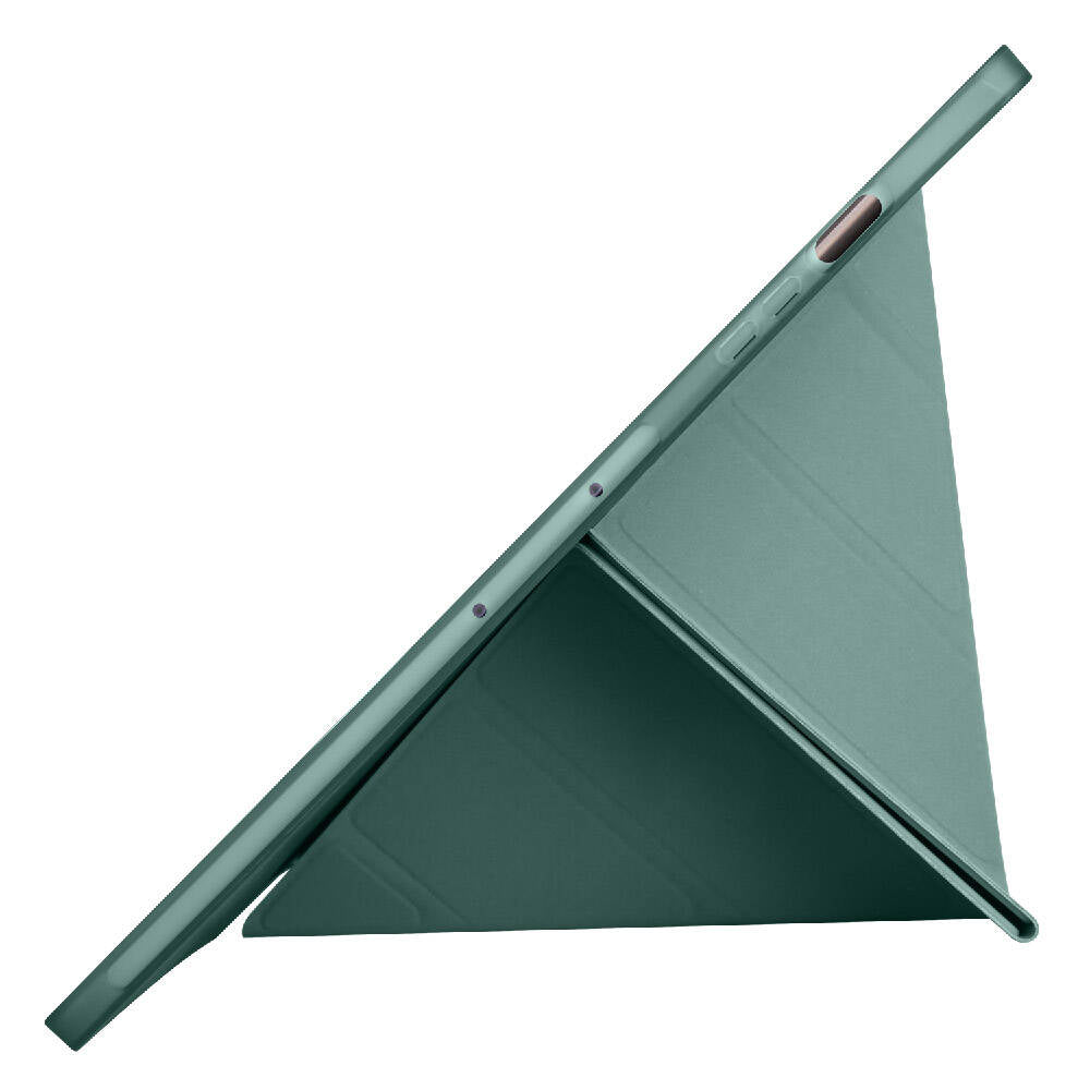 Galaxy Tab S10 Plus Kılıf Zore Tri Folding Kalem Bölmeli Standlı Kılıf Yeşil