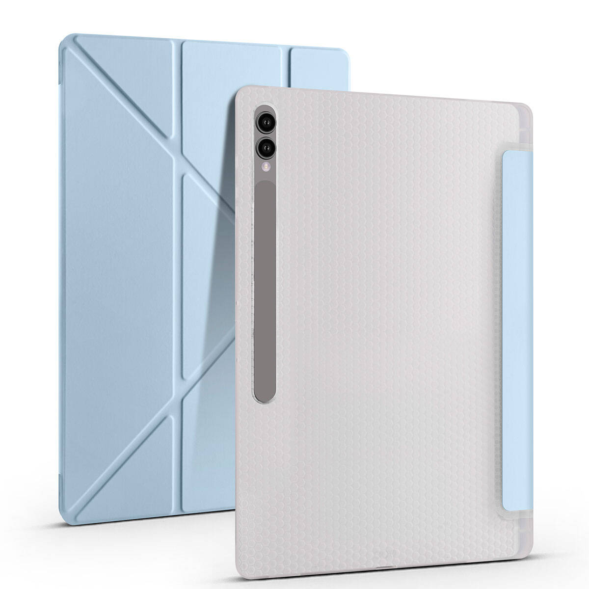 Galaxy Tab S10 Ultra Kılıf Zore Tri Folding Kalem Bölmeli Standlı Kılıf Koyu Yeşil