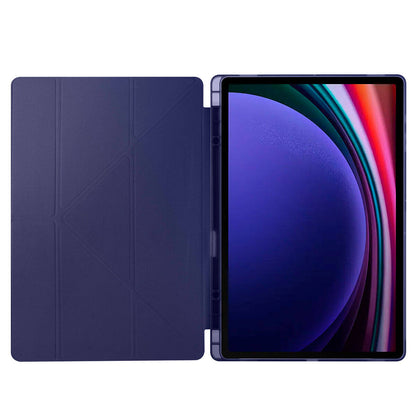 Galaxy Tab S10 Ultra Kılıf Zore Tri Folding Kalem Bölmeli Standlı Kılıf Siyah