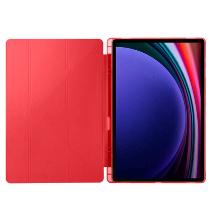 Galaxy Tab S10 Ultra Kılıf Zore Tri Folding Kalem Bölmeli Standlı Kılıf Mor