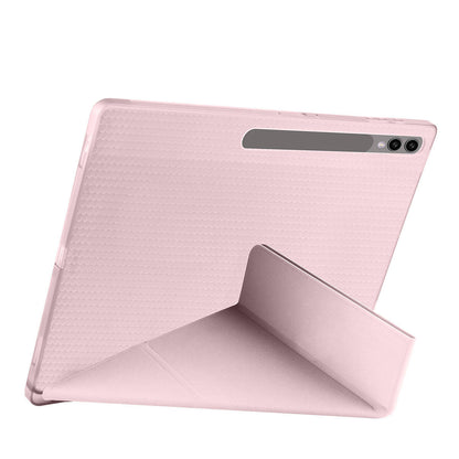 Galaxy Tab S10 Ultra Kılıf Zore Tri Folding Kalem Bölmeli Standlı Kılıf Rose Gold