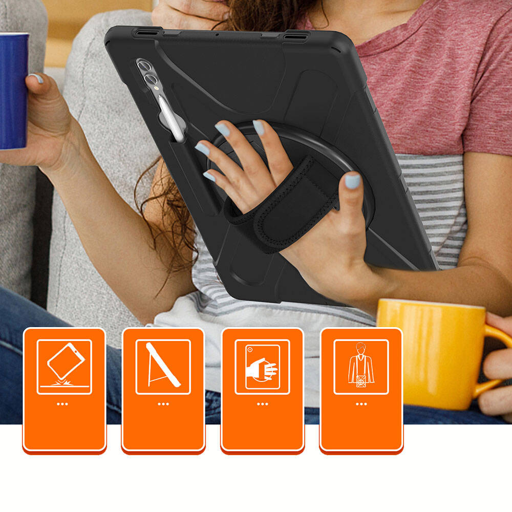 Galaxy Tab S10 Ultra Zore Defender Tablet Silikon Siyah