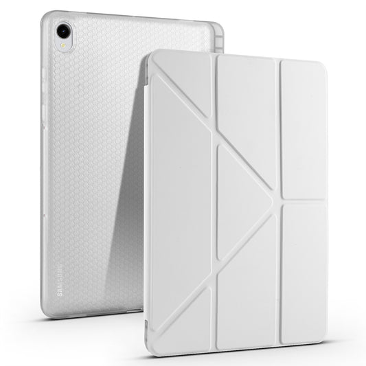 Galaxy Tab S11 Kılıf Zore Tri Folding Kalem Bölmeli Standlı Kılıf