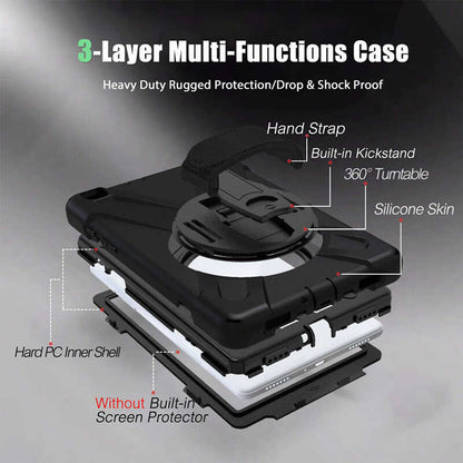 Galaxy Tab S6 Lite P610 Kılıf Zore Defender Tablet Silikon Siyah