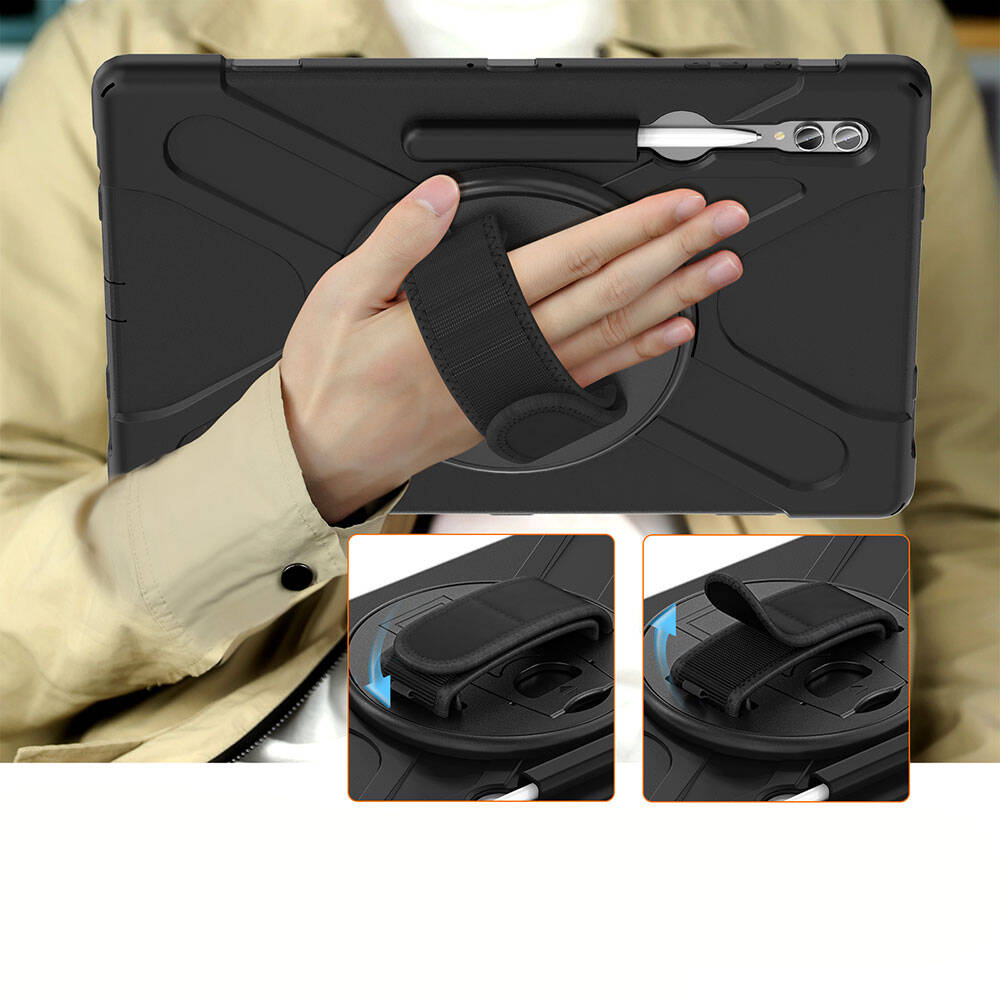 Galaxy Tab S8 Ultra Zore Defender Tablet Silikon Siyah