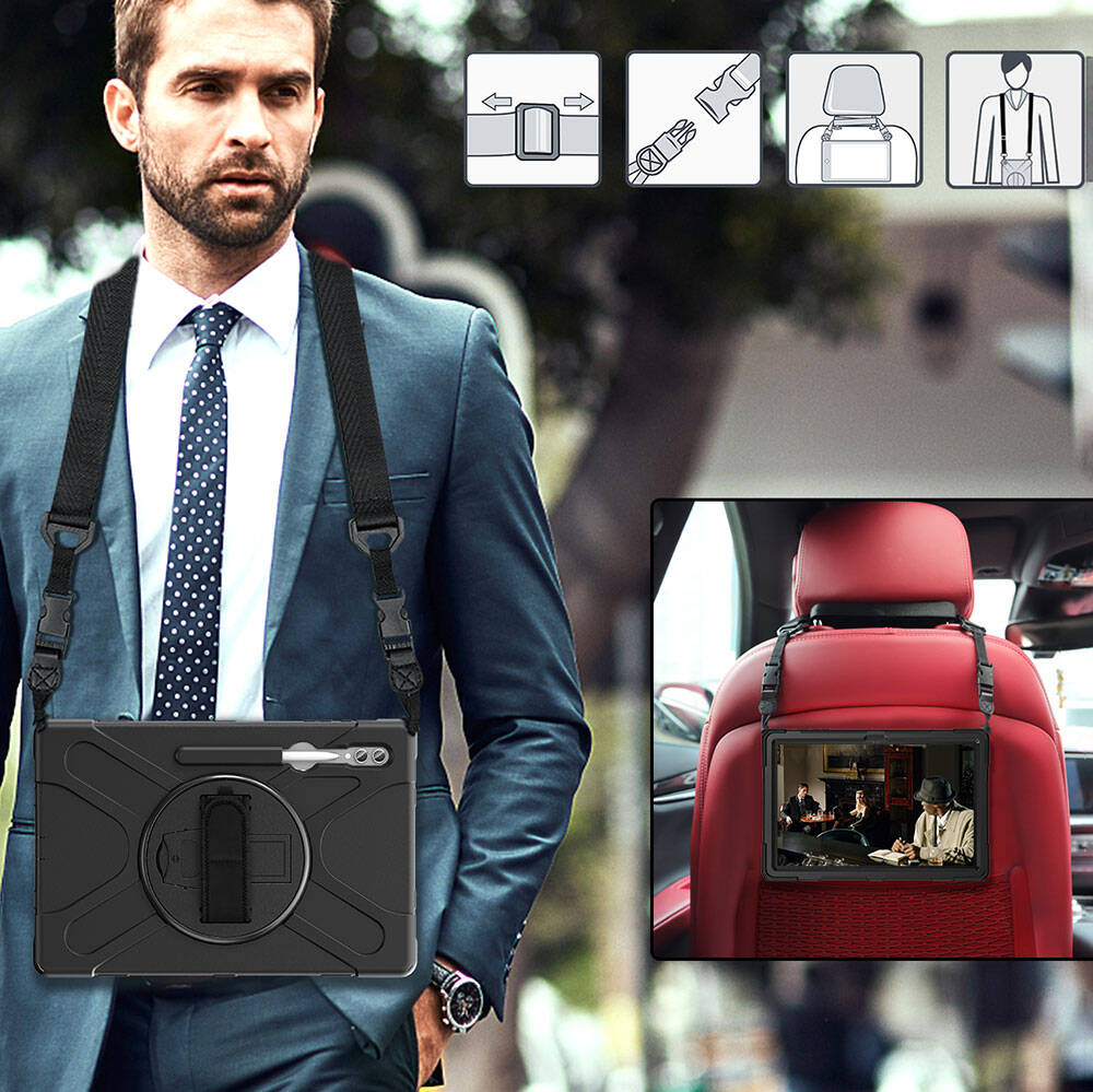 Galaxy Tab S8 Ultra Zore Defender Tablet Silikon Siyah