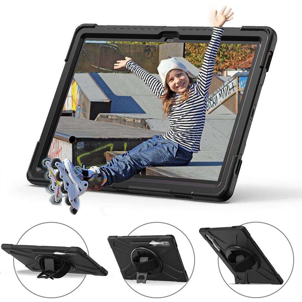 Galaxy Tab S8 Ultra Zore Defender Tablet Silikon Siyah