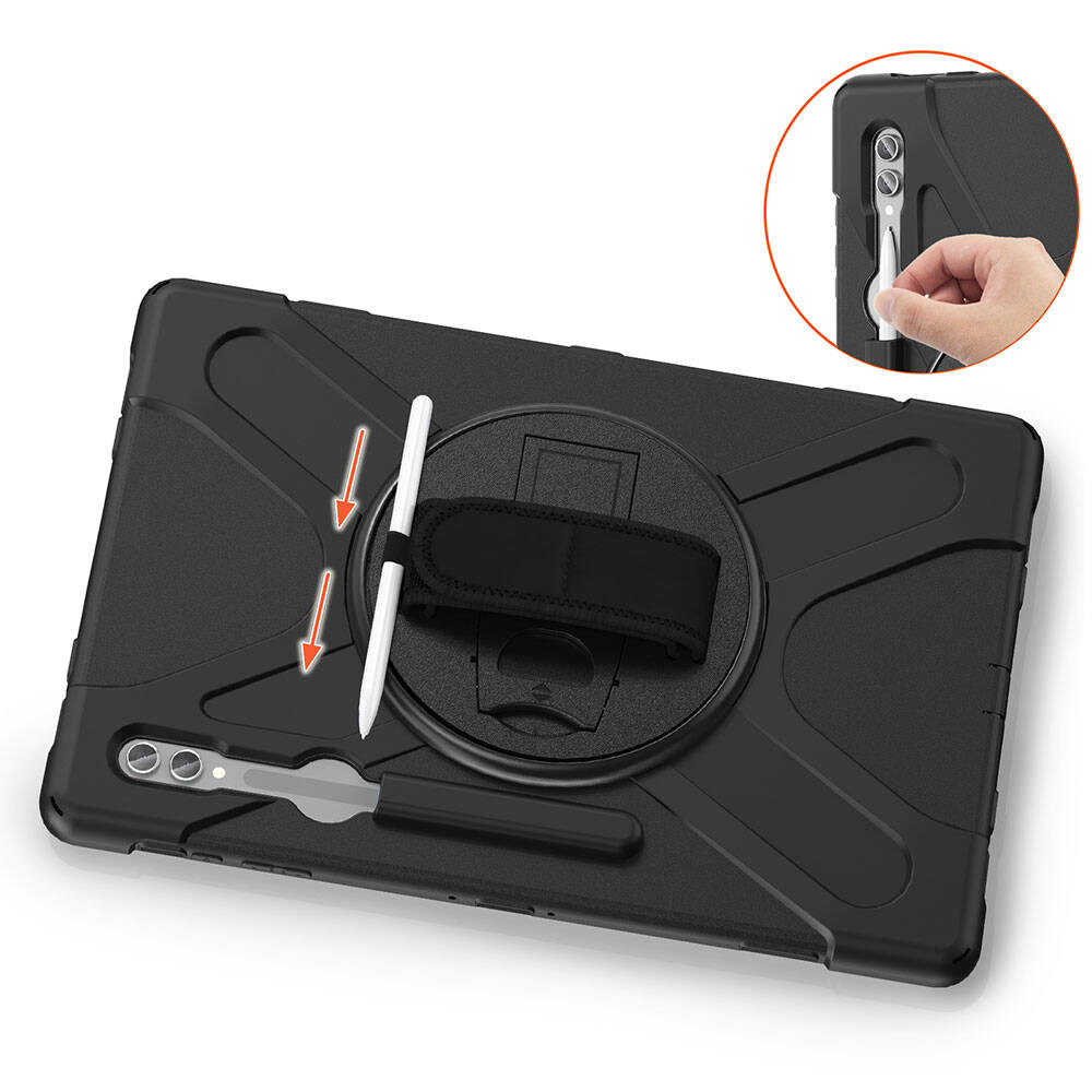 Galaxy Tab S8 Ultra Zore Defender Tablet Silikon Siyah