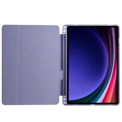 Galaxy Tab S9 FE Kılıf Zore Tri Folding Kalem Bölmeli Standlı Kılıf Yeşil