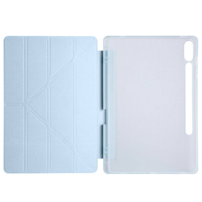 Galaxy Tab S9 FE Plus Kılıf Zore Tri Folding Kalem Bölmeli Standlı Kılıf Kırmızı