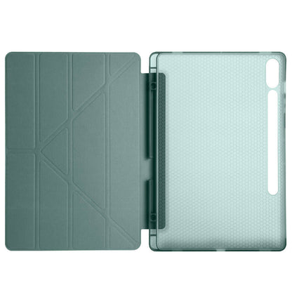 Galaxy Tab S9 FE Plus Kılıf Zore Tri Folding Kalem Bölmeli Standlı Kılıf Kırmızı