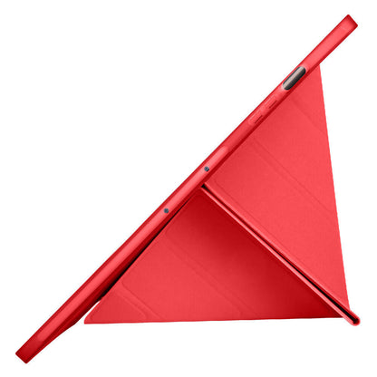 Galaxy Tab S9 FE Plus Kılıf Zore Tri Folding Kalem Bölmeli Standlı Kılıf Yeşil