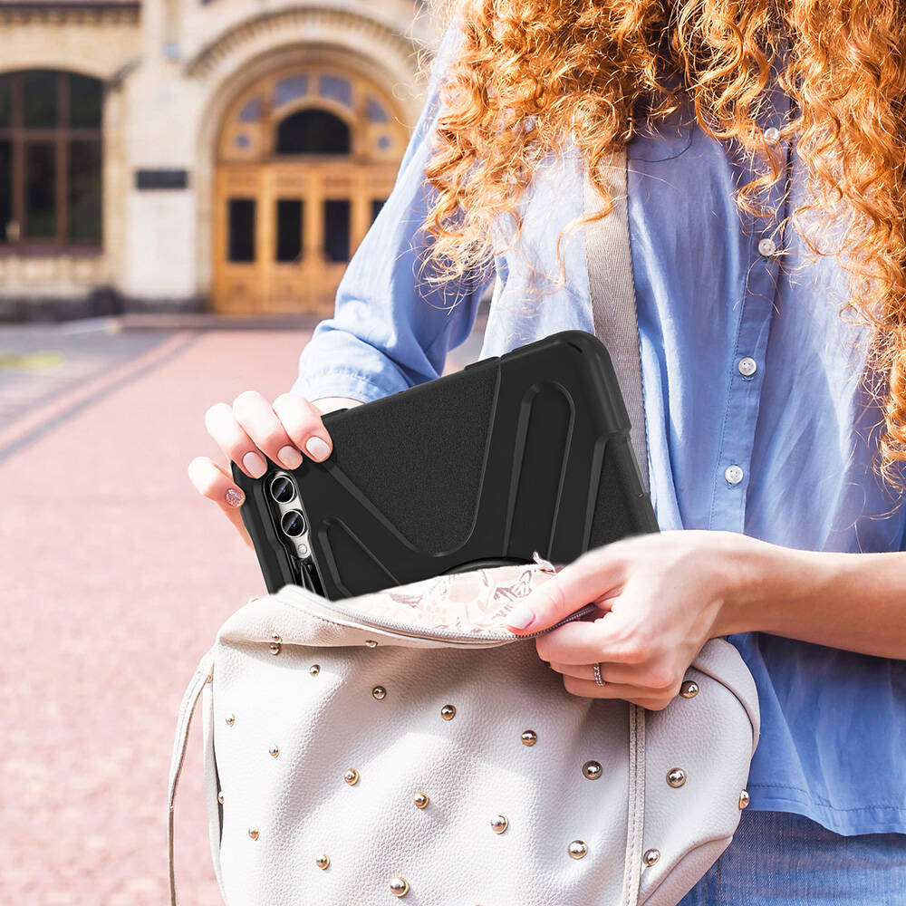 Galaxy Tab S9 FE Plus Zore Defender Tablet Silikon Siyah