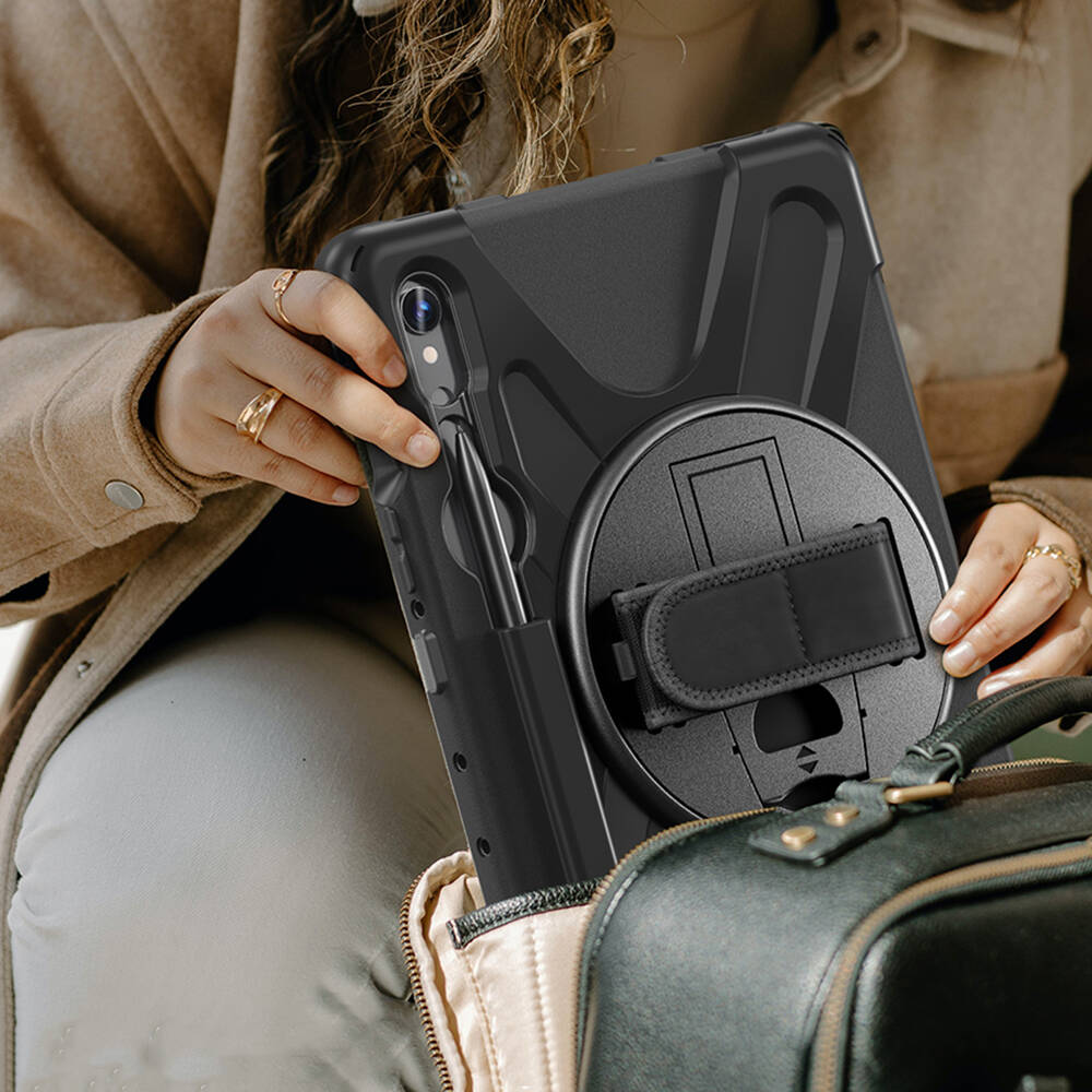 Galaxy Tab S9 FE Zore Defender Tablet Silikon Siyah