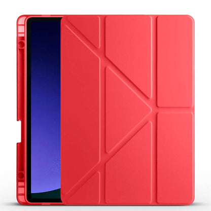 Galaxy Tab S9 Kılıf Zore Tri Folding Kalem Bölmeli Standlı Kılıf Rose Gold