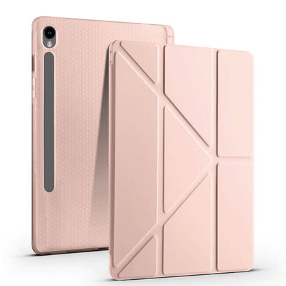 Galaxy Tab S9 Kılıf Zore Tri Folding Kalem Bölmeli Standlı Kılıf Yeşil