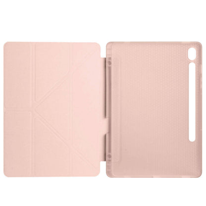 Galaxy Tab S9 Kılıf Zore Tri Folding Kalem Bölmeli Standlı Kılıf Açık Yeşil