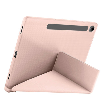 Galaxy Tab S9 Kılıf Zore Tri Folding Kalem Bölmeli Standlı Kılıf Lacivert