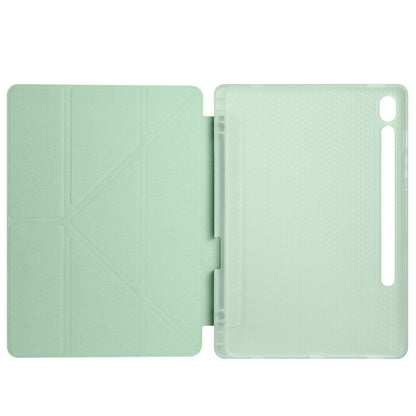 Galaxy Tab S9 Kılıf Zore Tri Folding Kalem Bölmeli Standlı Kılıf Siyah