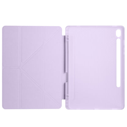 Galaxy Tab S9 Kılıf Zore Tri Folding Kalem Bölmeli Standlı Kılıf Mavi