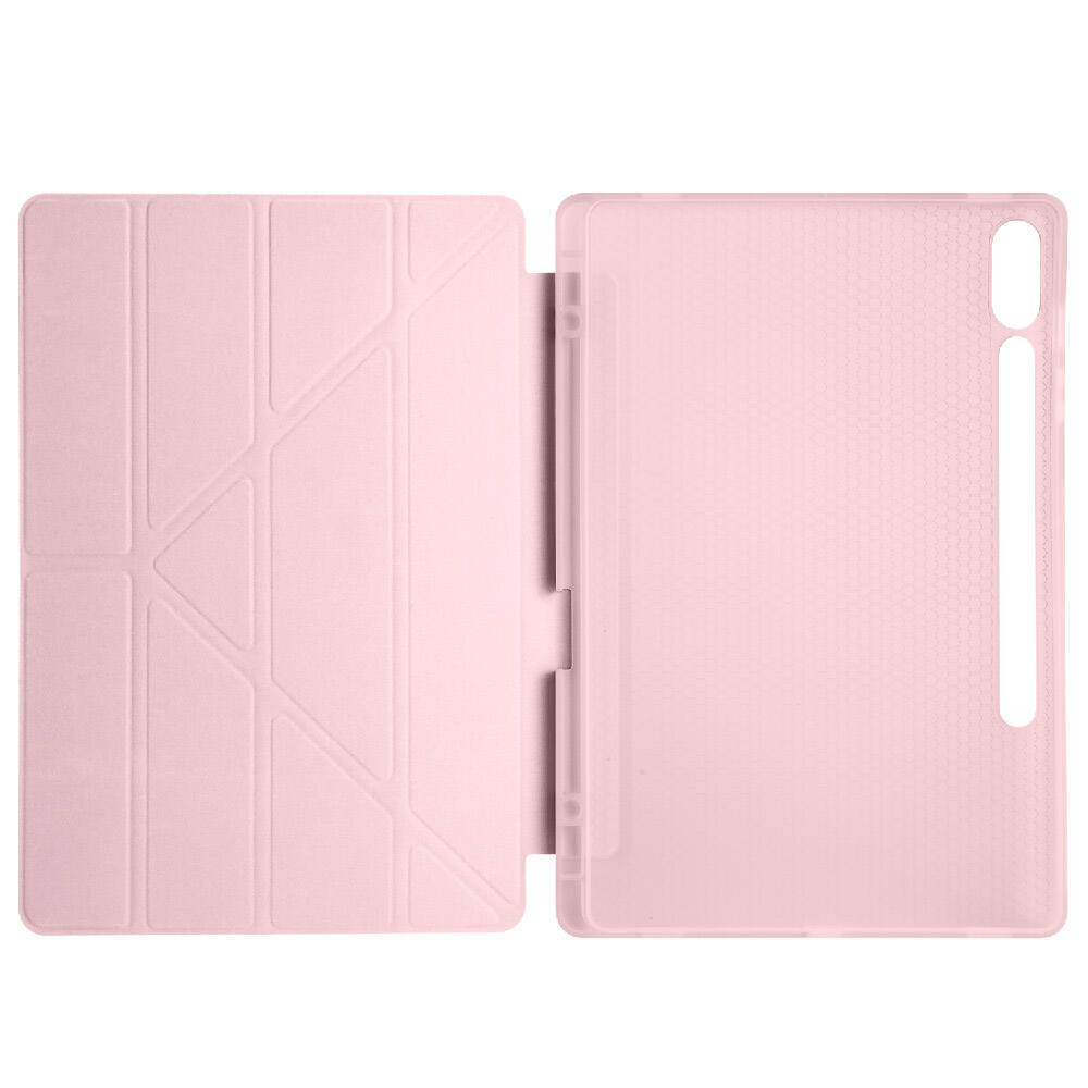 Galaxy Tab S9 Plus Kılıf Zore Tri Folding Kalem Bölmeli Standlı Kılıf Açık Yeşil