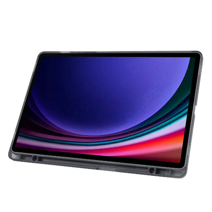 Galaxy Tab S9 Plus Kılıf Zore Tri Folding Kalem Bölmeli Standlı Kılıf Koyu Yeşil