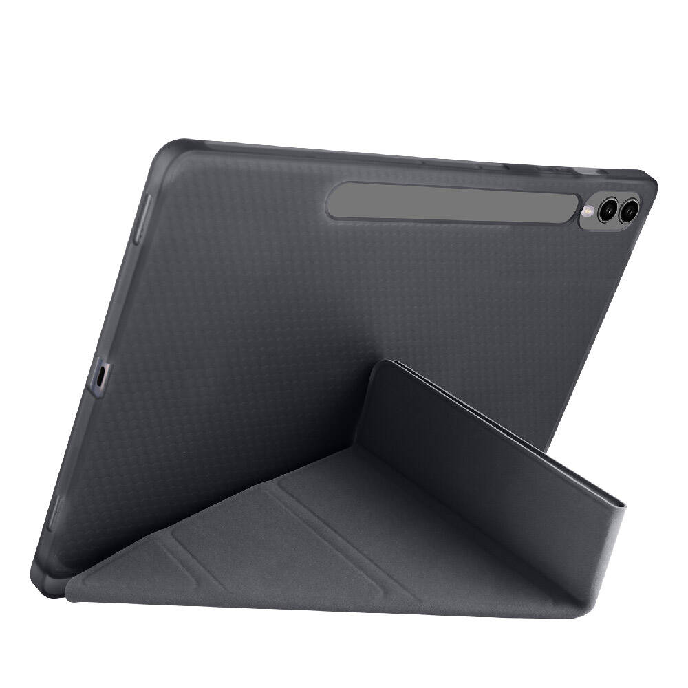 Galaxy Tab S9 Plus Kılıf Zore Tri Folding Kalem Bölmeli Standlı Kılıf Kırmızı