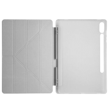 Galaxy Tab S9 Plus Kılıf Zore Tri Folding Kalem Bölmeli Standlı Kılıf Siyah