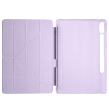 Galaxy Tab S9 Plus Kılıf Zore Tri Folding Kalem Bölmeli Standlı Kılıf Rose Gold