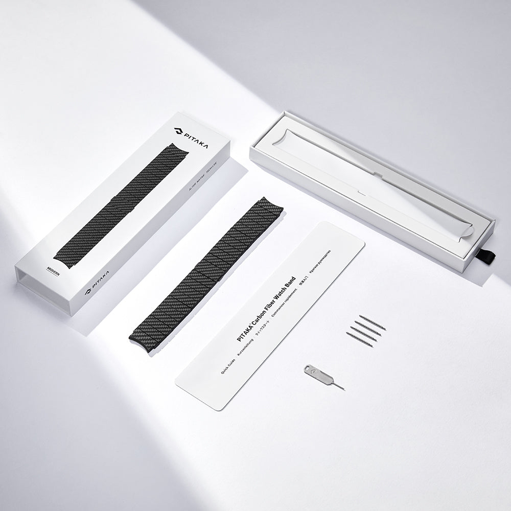 Galaxy Watch 4 Classic 42mm Karbon Fiber Pitaka Modern Serisi Black-Grey Twill Kordon Siyah-Gri