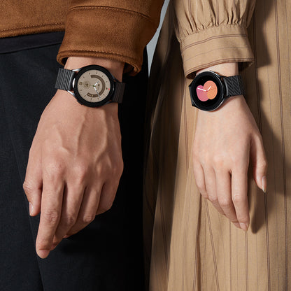 Galaxy Watch 4 Classic 46mm Karbon Fiber Pitaka Modern Serisi Black-Grey Twill Kordon Siyah-Gri
