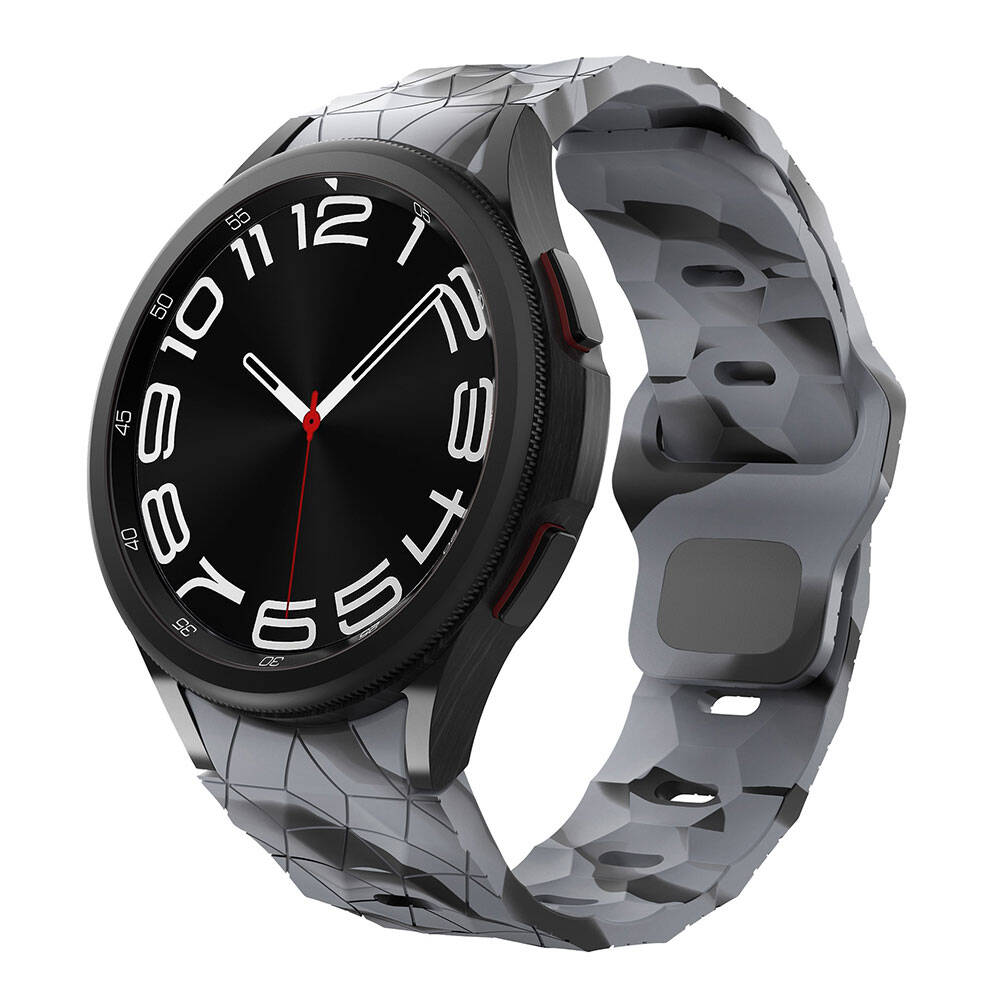 Galaxy Watch 5 44mm Zore KRD-116 20mm Futbol Desenli Spor Tasarımlı Silikon Kordon