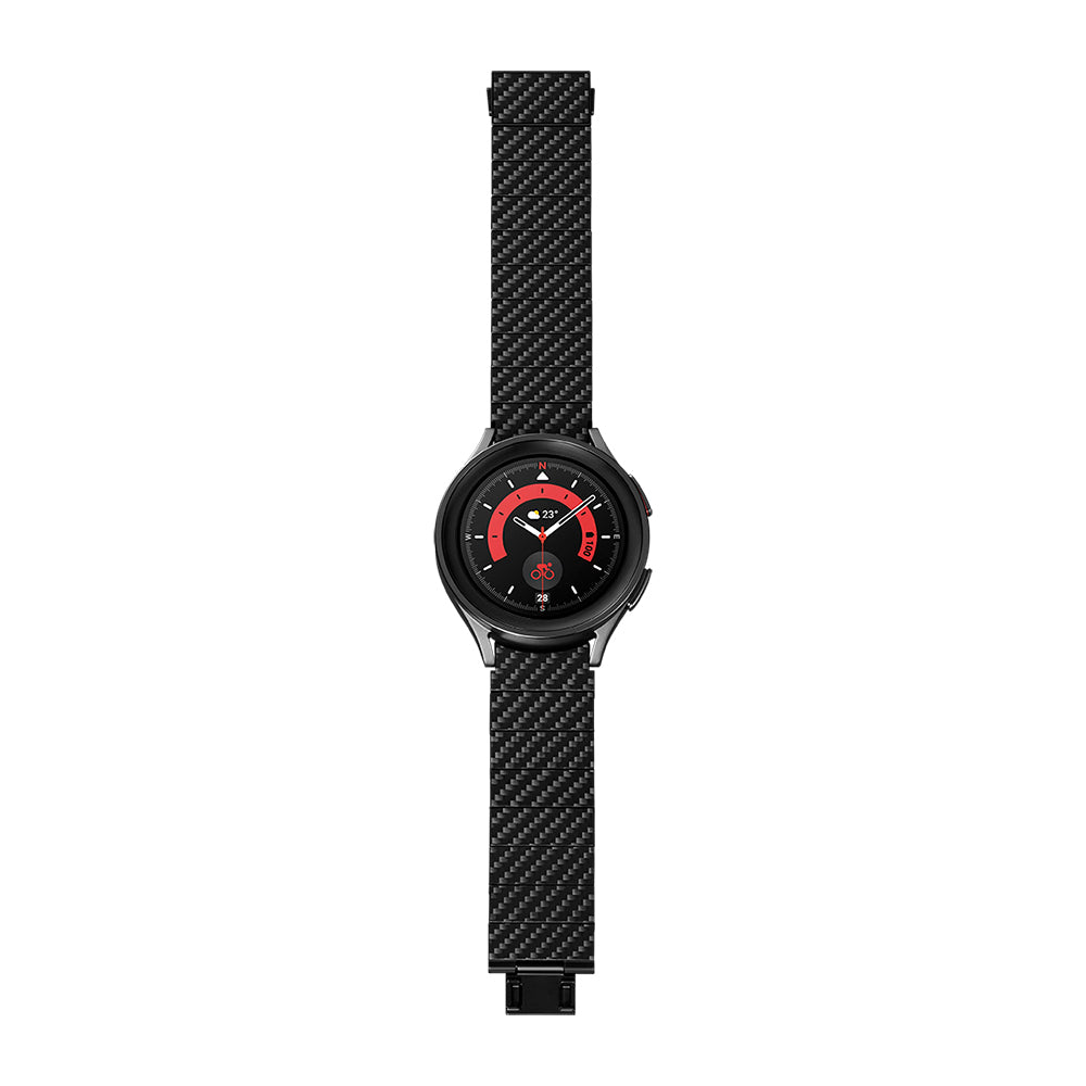 Galaxy Watch 6 Classic 47mm Karbon Fiber Pitaka Modern Serisi Black-Grey Twill Kordon Siyah-Gri