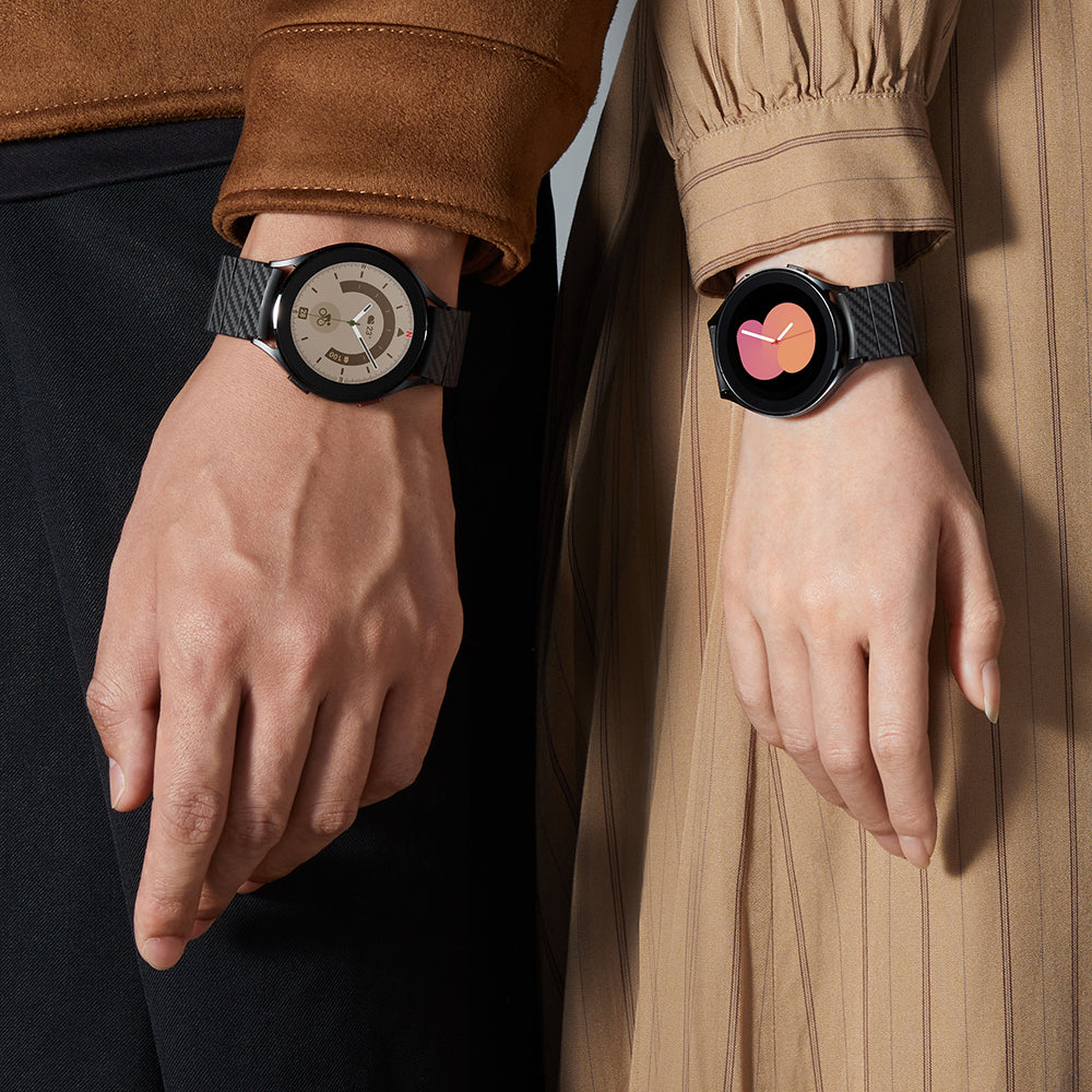 Galaxy Watch 6 Classic 47mm Karbon Fiber Pitaka Modern Serisi Black-Grey Twill Kordon Siyah-Gri