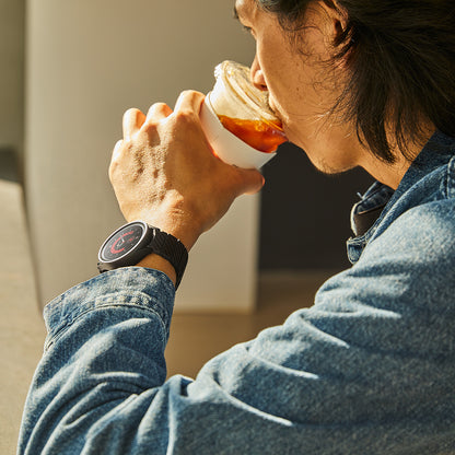 Galaxy Watch 6 Classic 47mm Karbon Fiber Pitaka Modern Serisi Black-Grey Twill Kordon Siyah-Gri