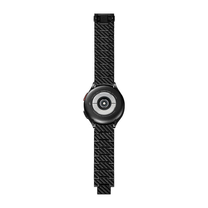 Galaxy Watch 7 40mm Karbon Fiber Pitaka Modern Serisi Black-Grey Twill Kordon Siyah-Gri
