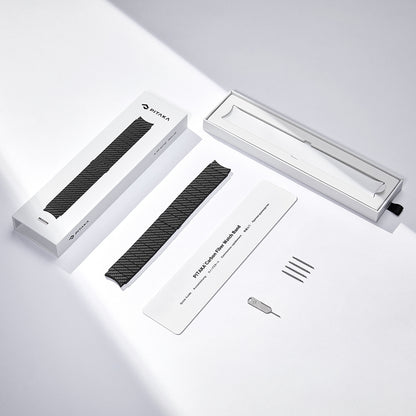 Galaxy Watch 7 44mm Karbon Fiber Pitaka Modern Serisi Black-Grey Twill Kordon Siyah-Gri