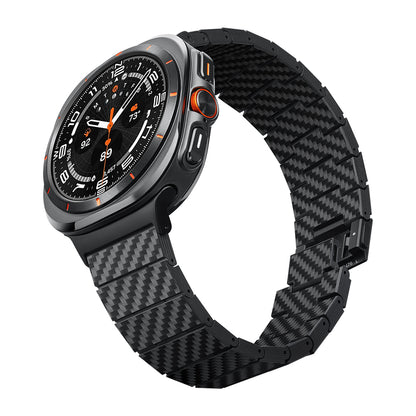 Galaxy Watch Ultra 47mm Karbon Fiber Pitaka Modern Serisi Black-Grey Twill Kordon Siyah-Gri