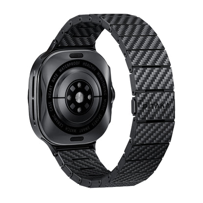 Galaxy Watch Ultra 47mm Karbon Fiber Pitaka Modern Serisi Black-Grey Twill Kordon Siyah-Gri