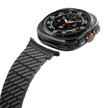Galaxy Watch Ultra 47mm Karbon Fiber Pitaka Modern Serisi Black-Grey Twill Kordon Siyah-Gri