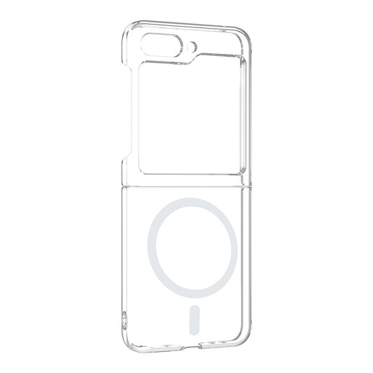 Galaxy Z Flip 5 Kamera Korumalı M-Safe Şarj Özellikli Şeffaf Zore London Sert PC Kapak